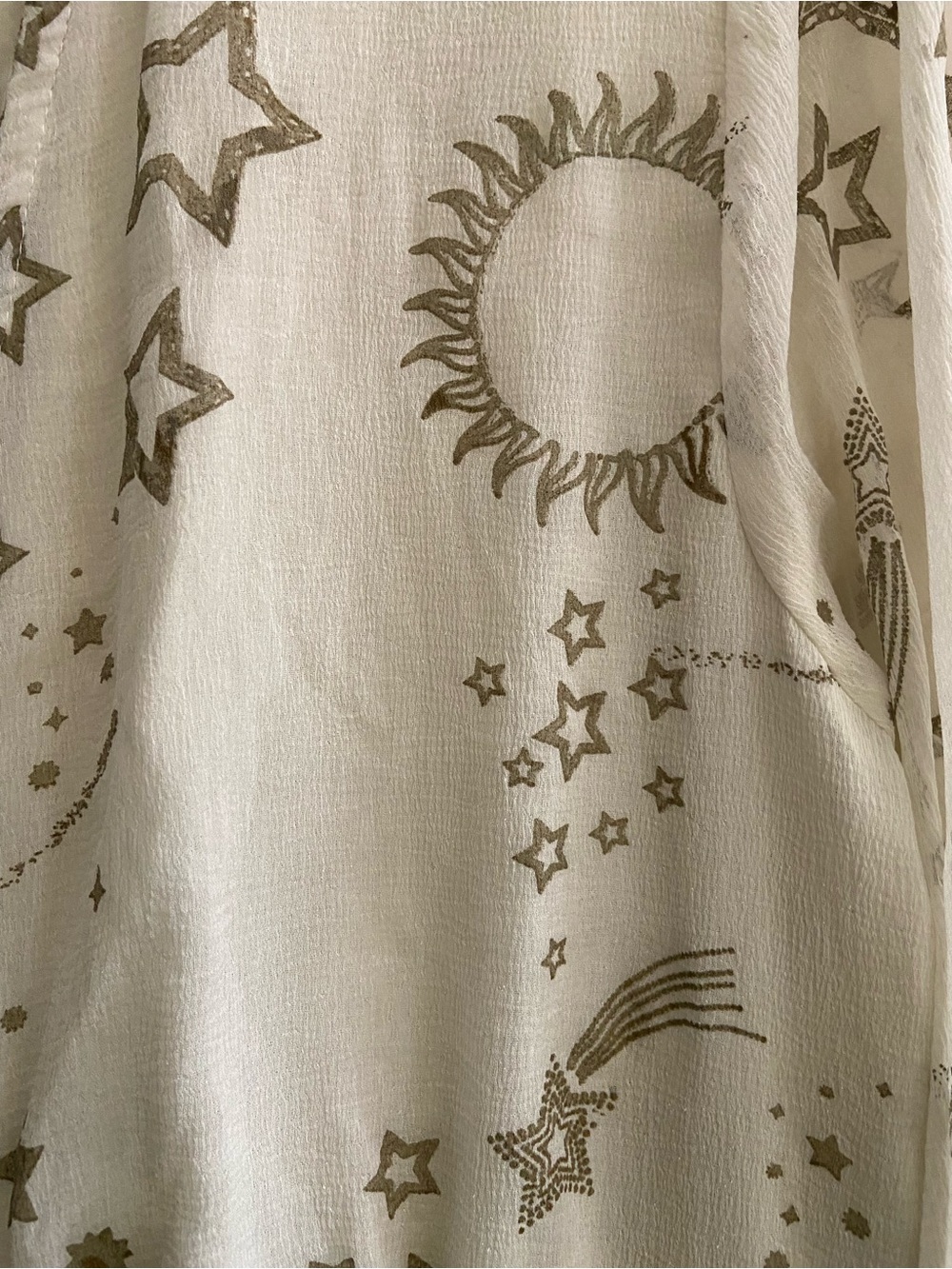 Arula Celestial Star Moon Maxi Kimono Duster Size B - Picture 2 of 8